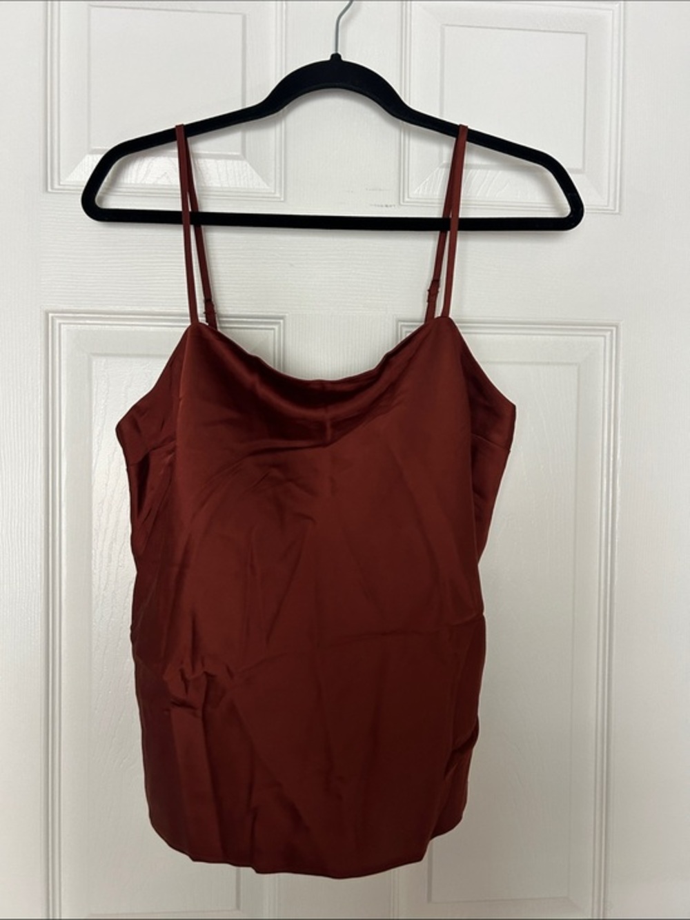 Abercrombie & Fitch Satin Cowl Cami - Rust